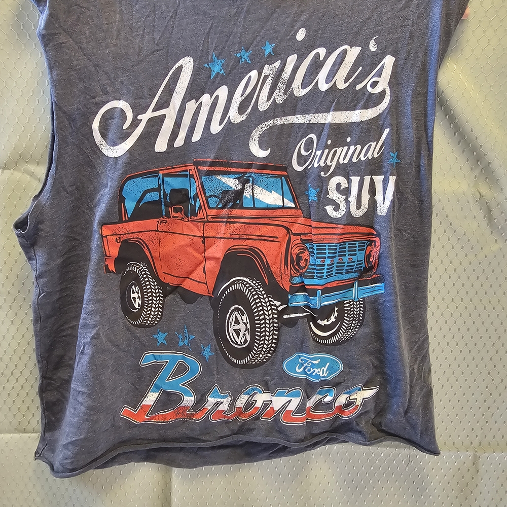 Vintage-Style Ford Bronco Graphic Muscle Tank